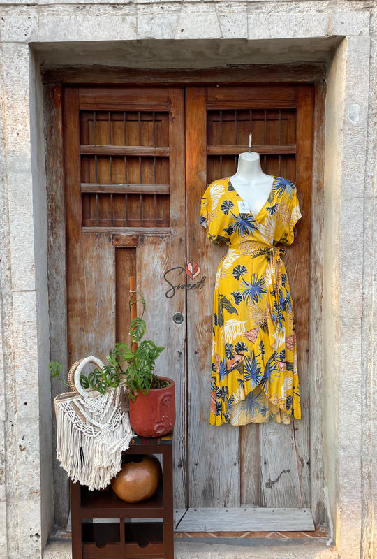 Vestido Envolvente Amarillo