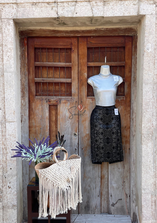 Falda Terciopelo Negra