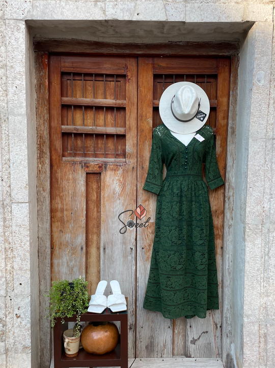 Vestido Encaje Verde