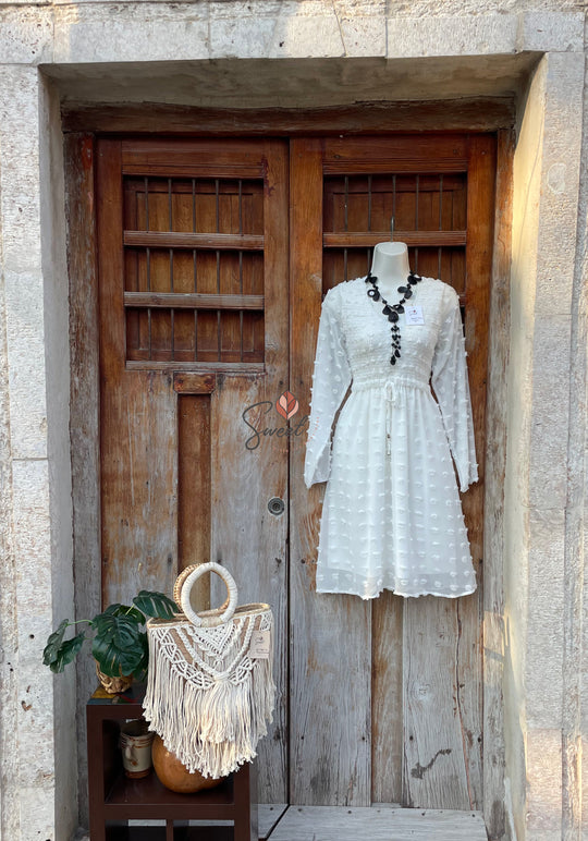 Vestido Gasa Blanco