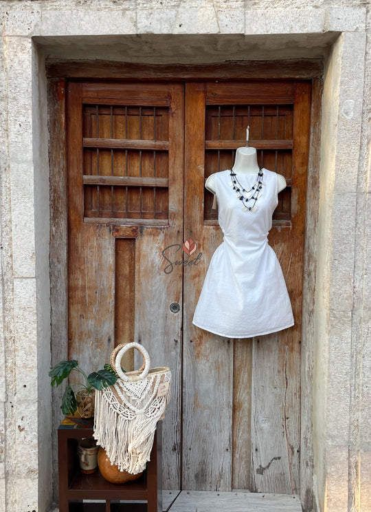 Vestido Lino Blanco