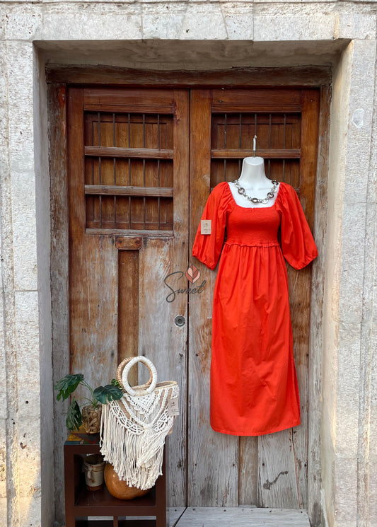 Vestido Mangas Bombachas