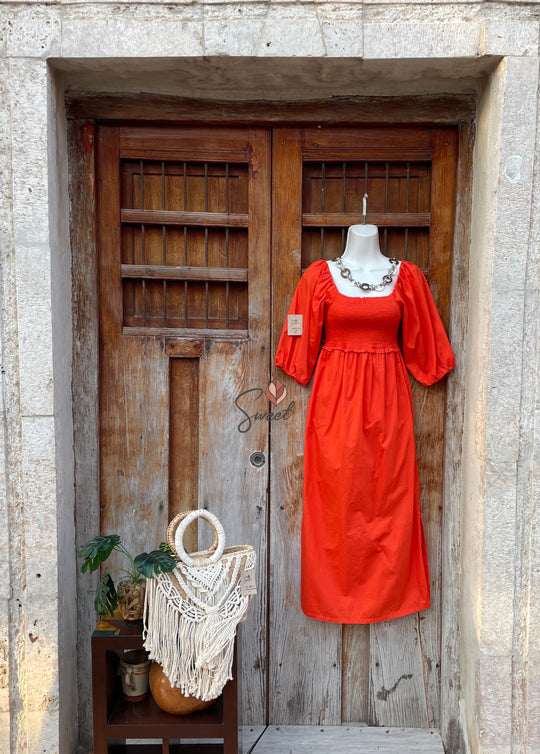 Vestido Mangas Bombachas