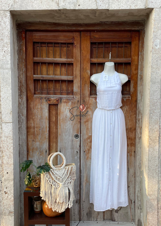 Vestido Cuello Alto