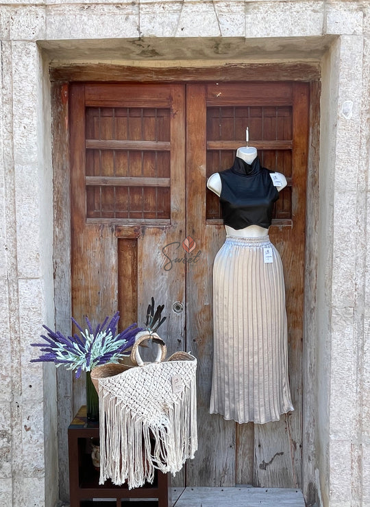 Falda Plisada Gris