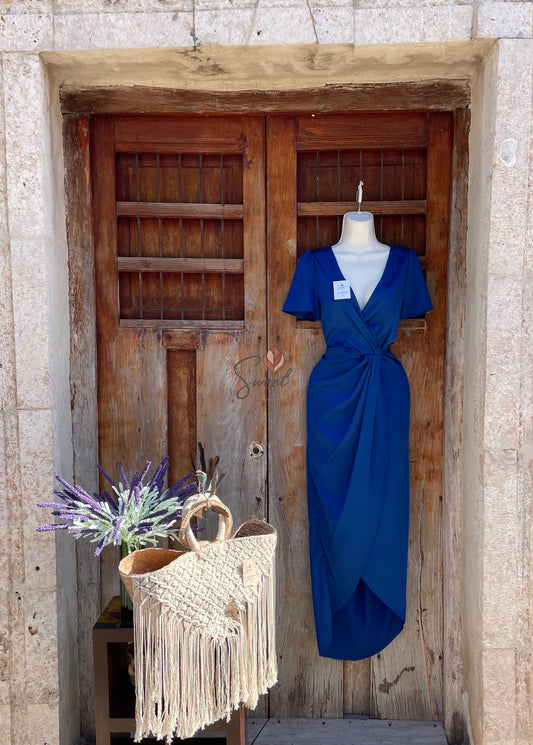 Vestido Satin Cruzado