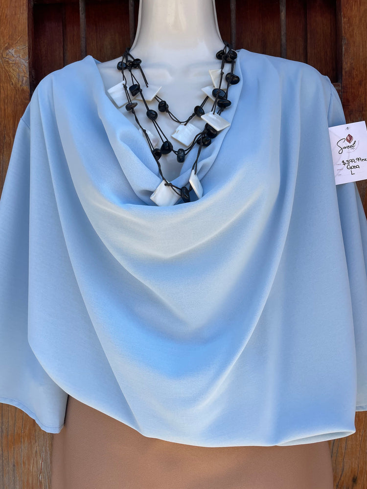 Blusa de Gasa Azul