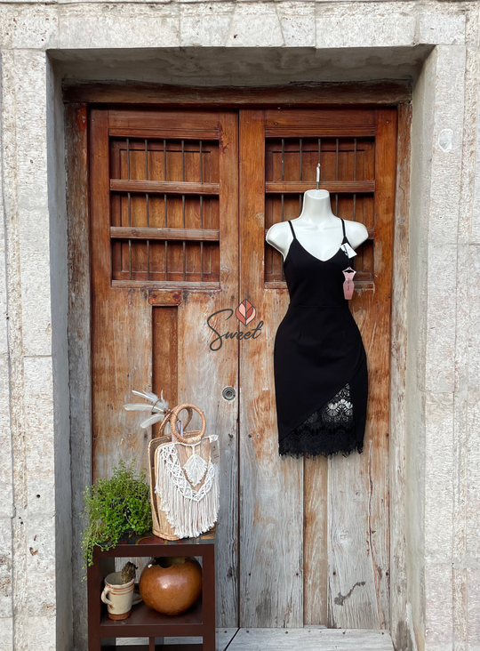Vestido Spandex con Encaje