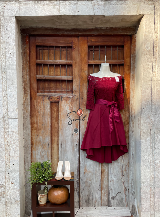 Vestido Encaje Rojo