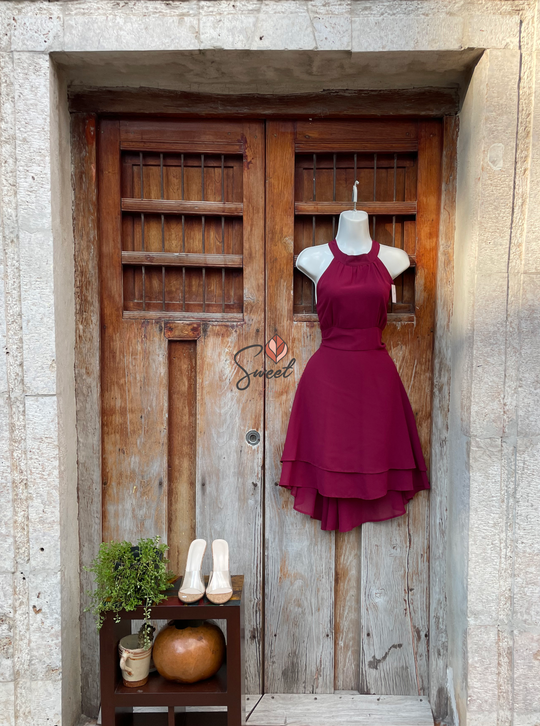 Vestido Gasa Rojo