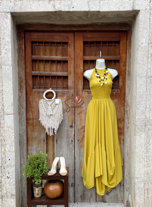 Vestido Cuello Alto
